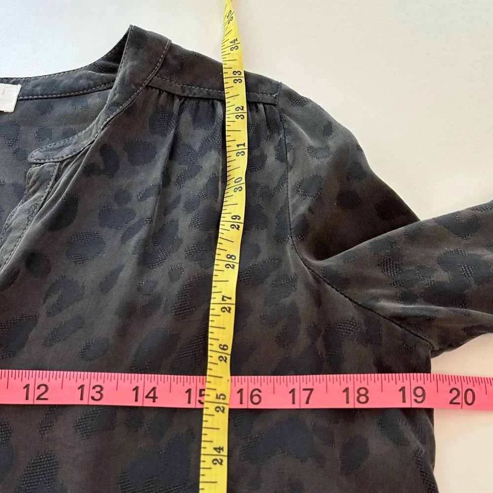 Bella Dahl Girls Leopard Print Charcoal Dress Girls Size 14